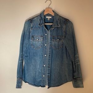 J Crew Denim button down shirts Size 4